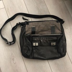 Olivia Harris Leather & Canvas Purse